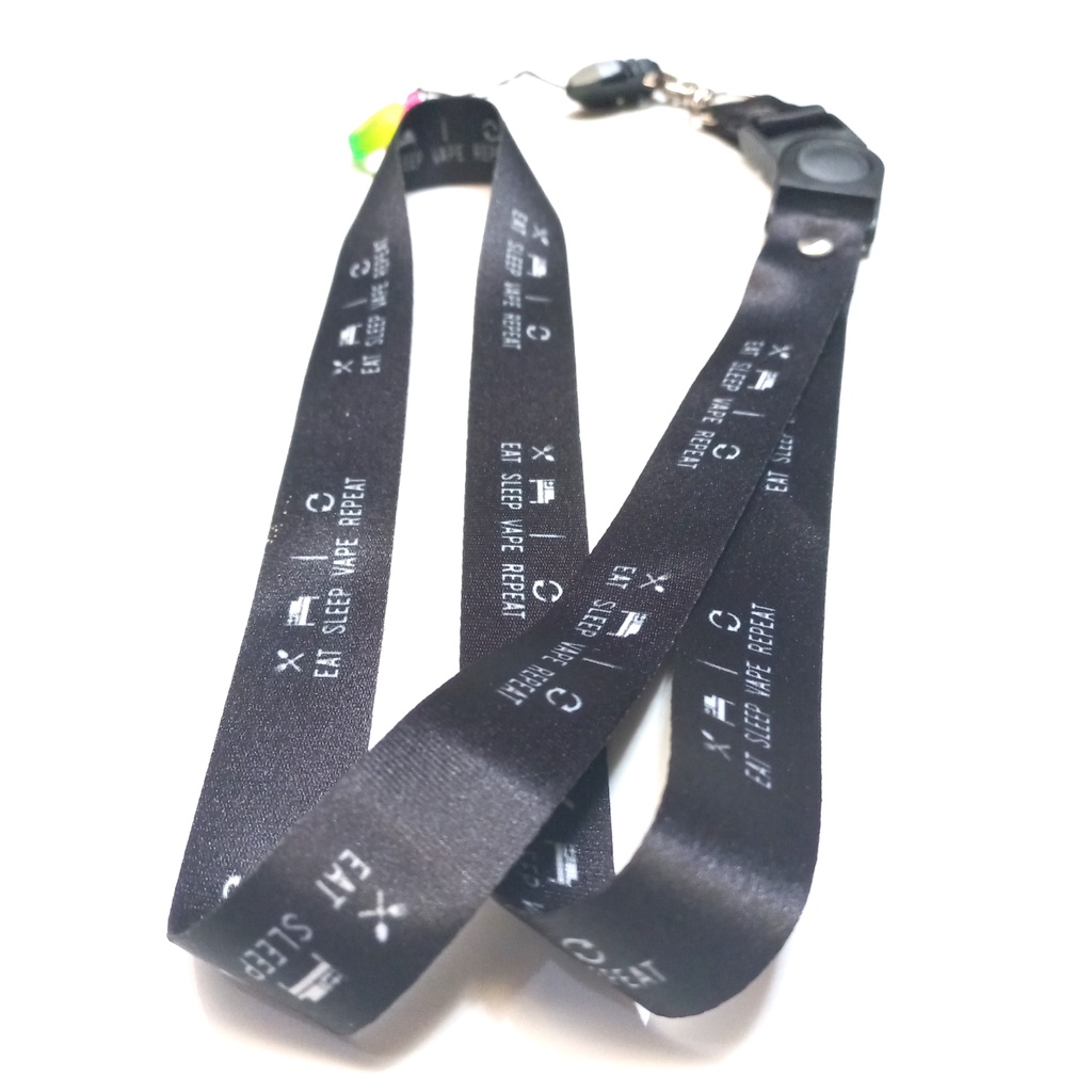 Lanyard Printing Pods Motif Eat Sleep Free Karet Oring