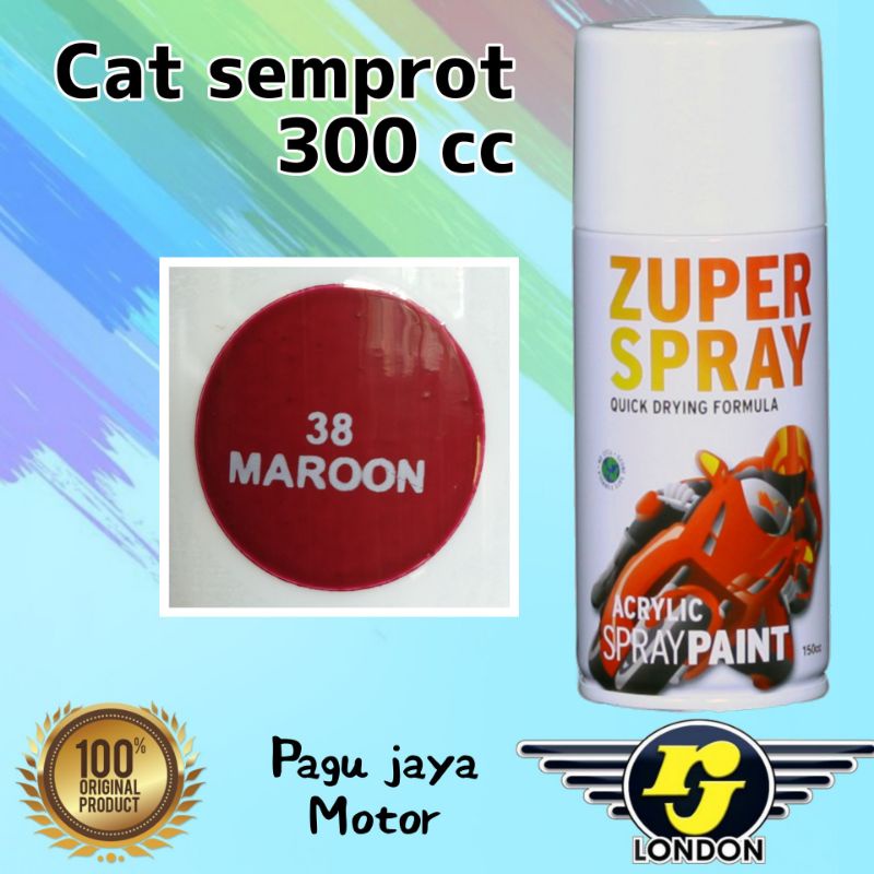 cat semprot maroon marun 300cc zuper spray pilox pilok pylox