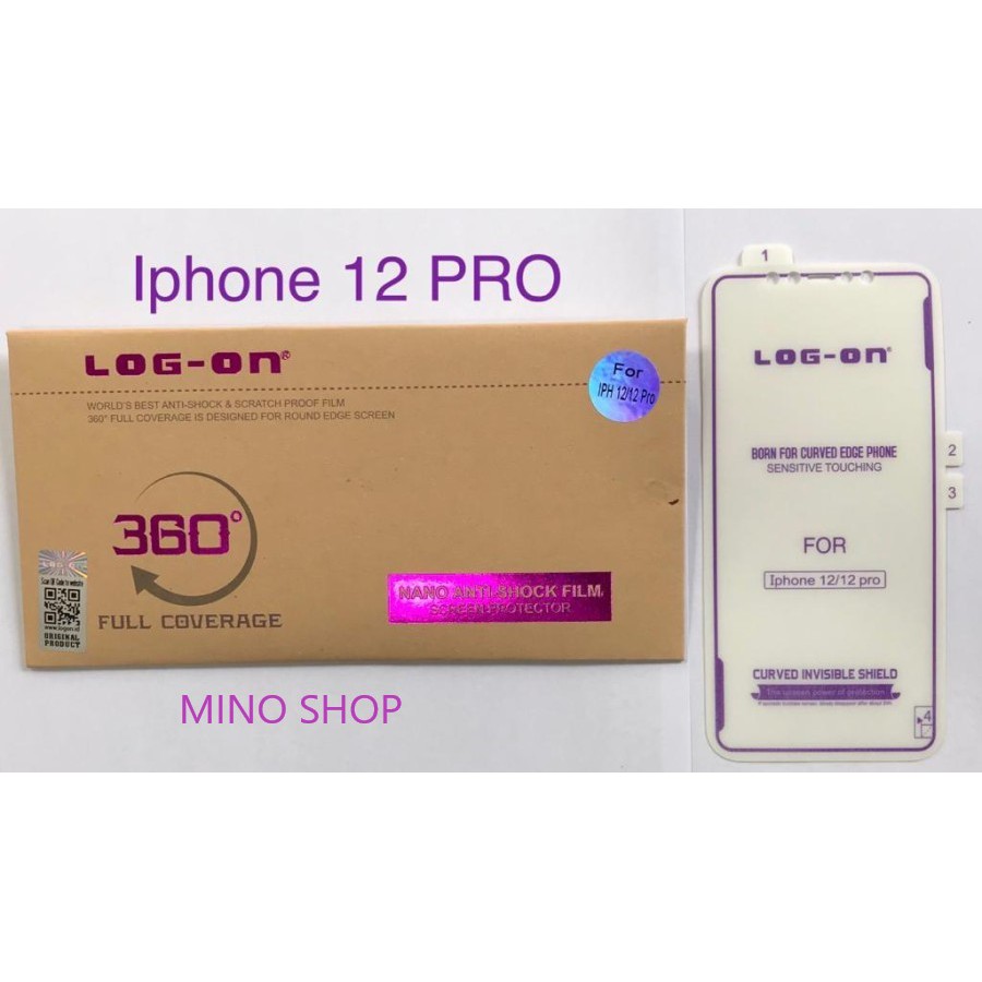 ANTISHOCK LOG ON IPHONE 12 PRO SCREEN PROTECTOR - ANTIGORES JELLY