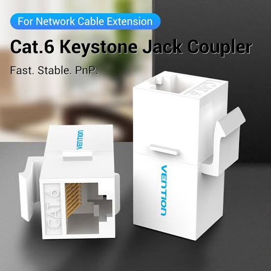 Vention IPGW0 Barrel cat 6 penyambung kabel lan rj45 penghubung