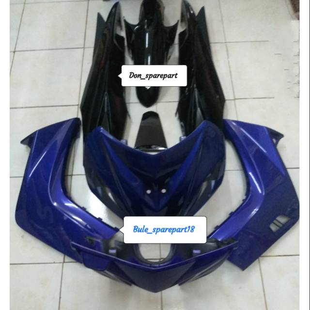 Yamaha Jupiter Mx Lama Old Cover Body Halus Set Biru Hitam Shopee Indonesia