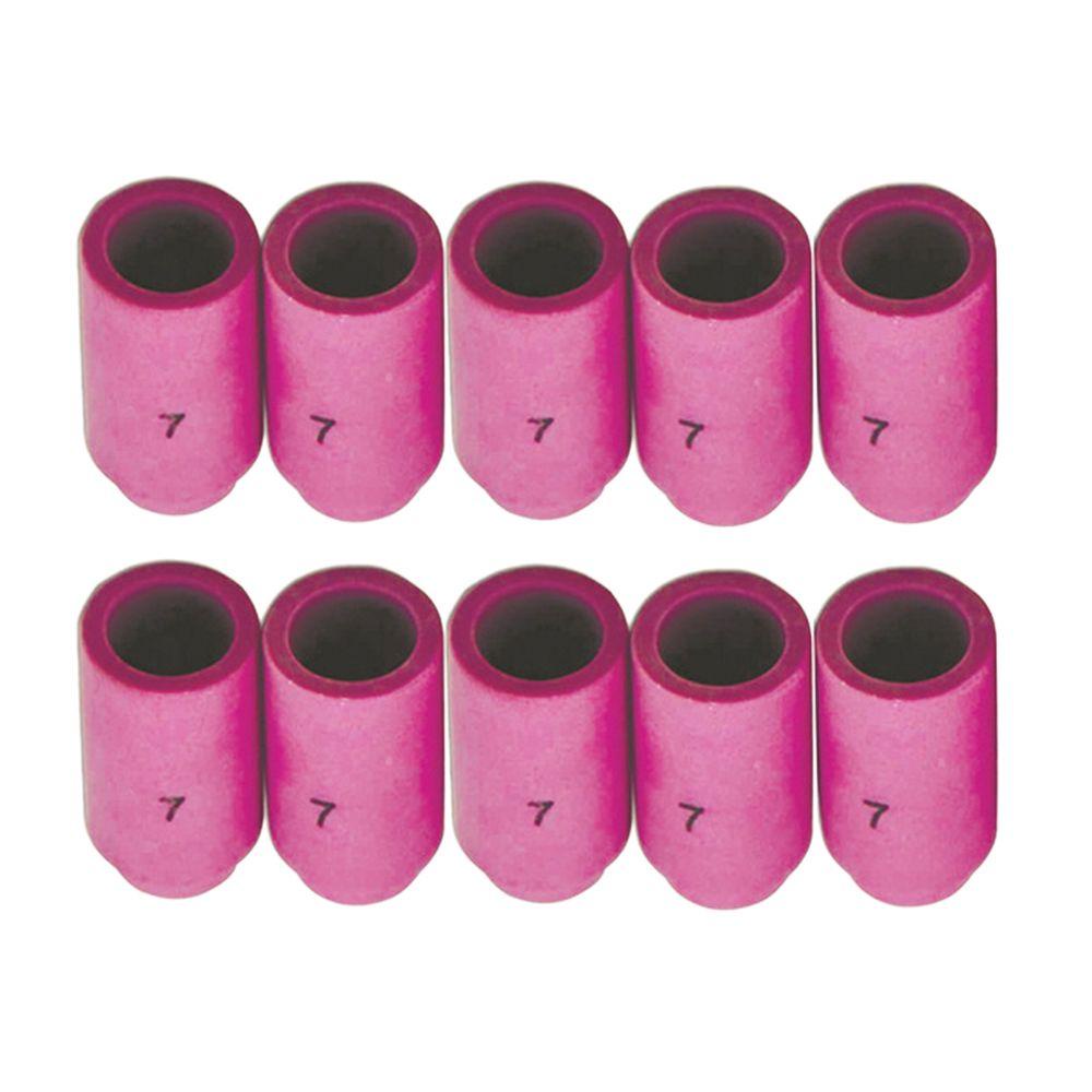 Solighter 10pcs Nozzle Keramik 13N08 13N09 Bagian Alat Perlindungan Nozzle Mulut Porselen