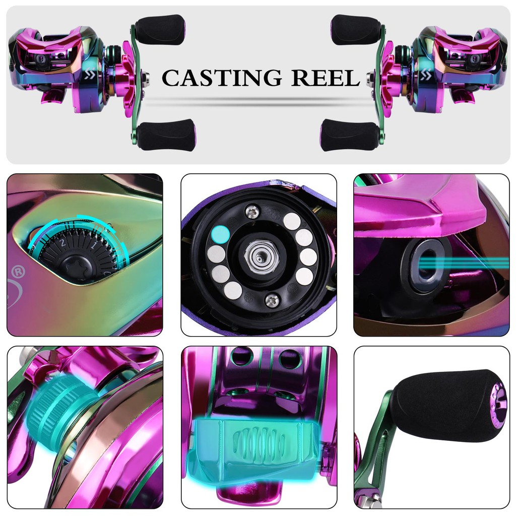 Reel Pancing New Casting Fishing Reel Max Drag 10kg Fishing Reel Bright Color 12+1BB Fishing Reel rill pancing rell pancing reel bc rel pancing