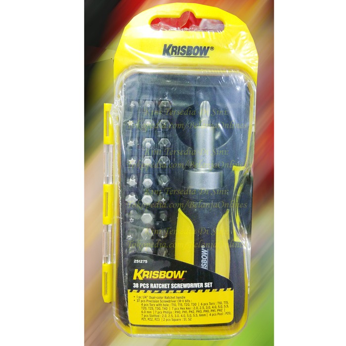 freeongkir ORIGINAL KRISBOW SET OBENG PRESISI 38 PCS gratisongkir