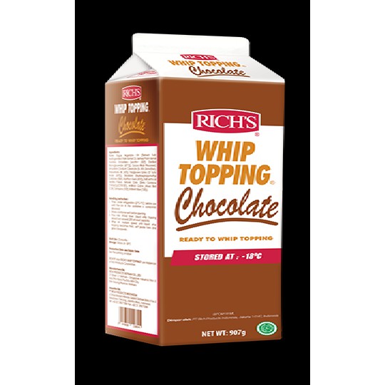 

Rich’s Whipp Topping Chocolate 500gr - Richs Gosend/Grab Only!!!