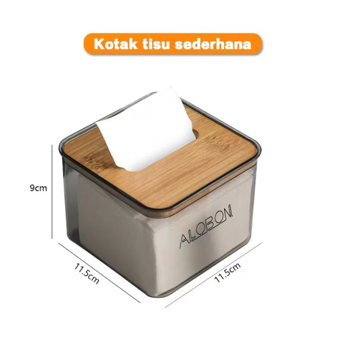 Alobon Kotak tissue transparan modern - Kotak-KECIL - (TPD)
