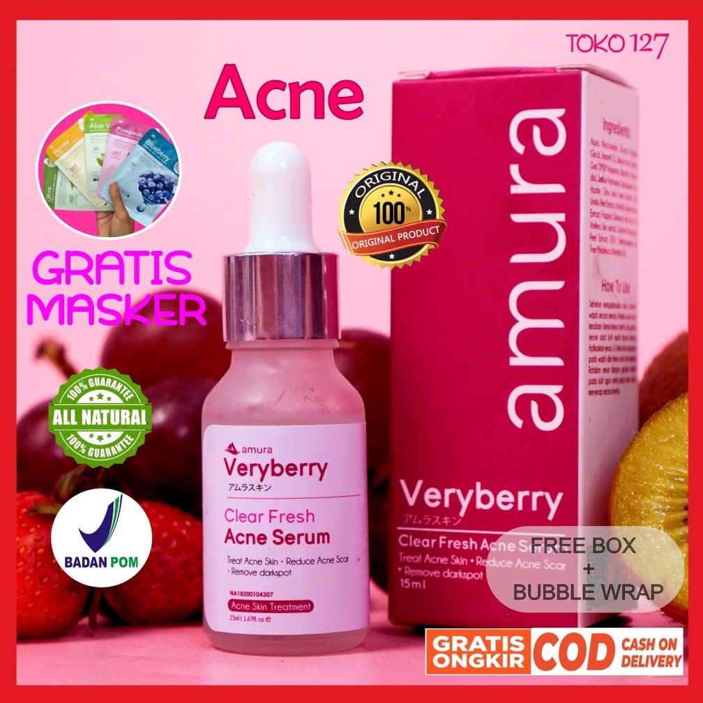 AMURA Serum Expert Serum Gold Kecantikan Skincare Skin care Wajah Flek Hitam Acne Jerawat Asli BPOM