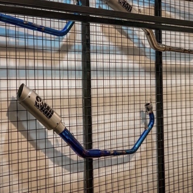 ( ORIGINAL ) KNALPOT VILLAN RUNNER1 heder blue R15 GSx150 cbr150 cb150 vixion