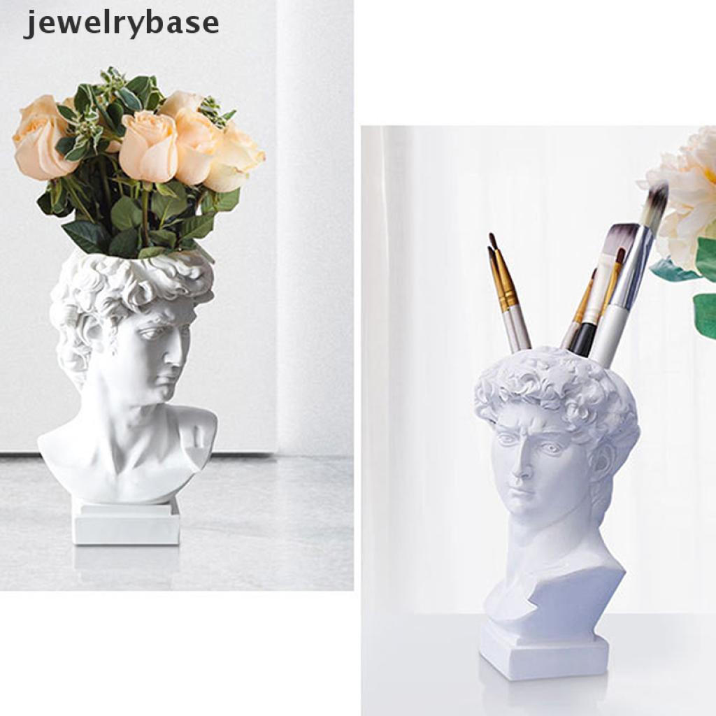 [Base] David Sculpture Resin Pen Desk Organizer Makeup Brush Organizer Flower Pot Vase Boutique