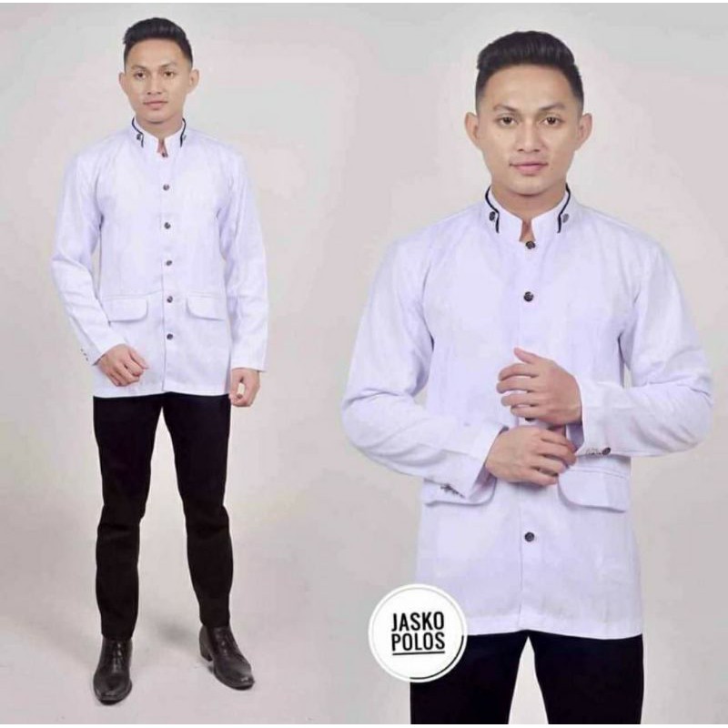 JAZKO SYAMBATIK Polos Warna putih hitam hijau abu  / JAZKO JAZ KOKO, JASKO JASS KOKO, KOKO DEWASA