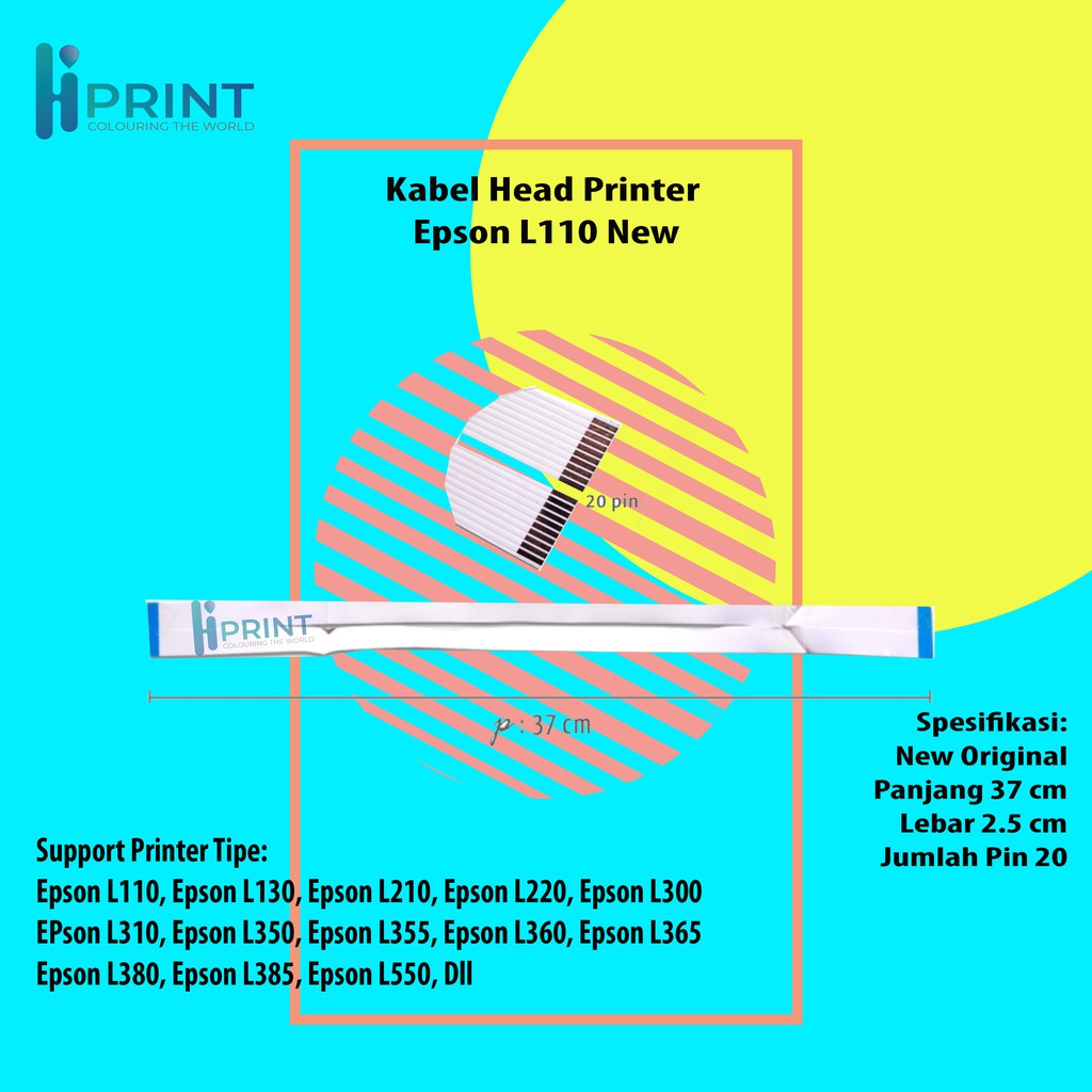 Kabel Head Epson L360 L365 L310 L110 L220 (Tanpa Kabel Sensor 1 Pair) Kabel Head L110 L310 L220