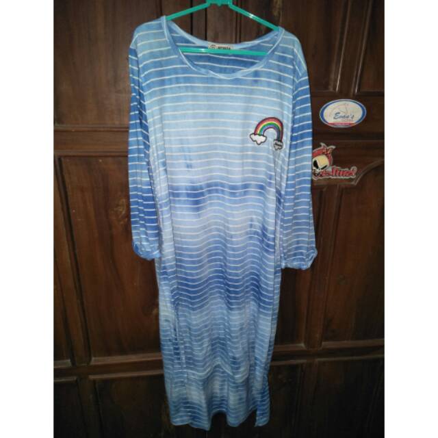 Kaos nevada stripe biru
