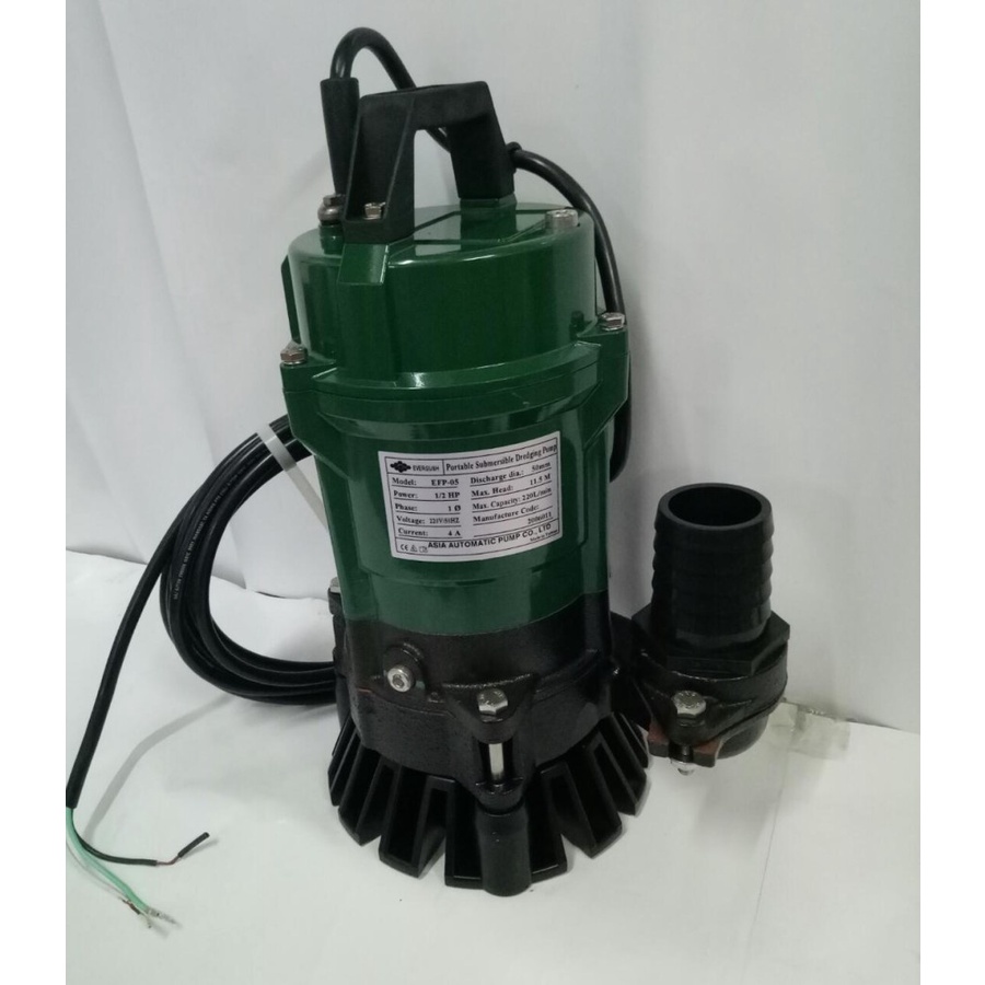 EVERGUSH EFP-05/ POMPA AIR KOTOR / Limbah 0.5HP / 1 Phase