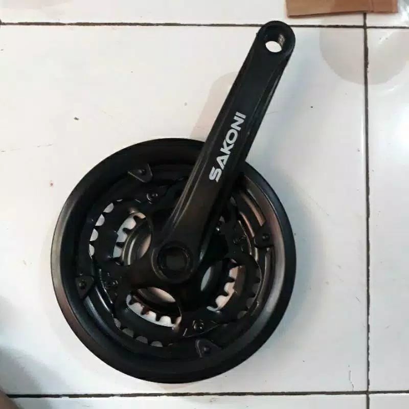 CRANK PIRINGAN TUMPUK SEPEDA MTB MINITRACK FIXIE 3 SPEED