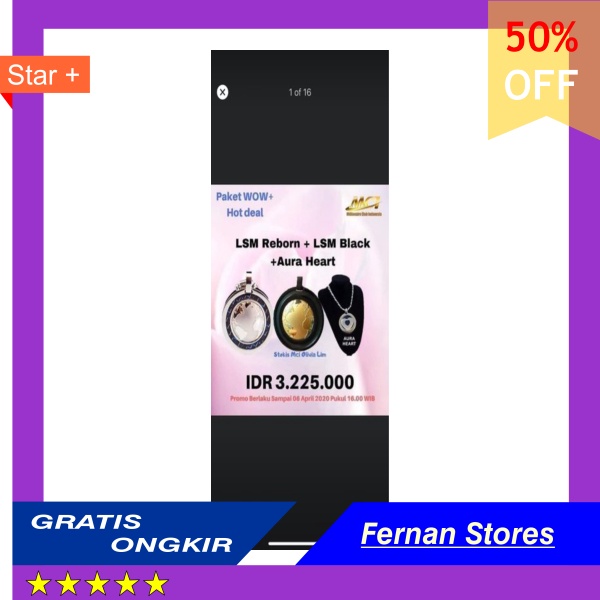 Best Seller Paket Kalung Pendant LSM Reborn LSM Black Aura Heart ORIGINAL RESMI
