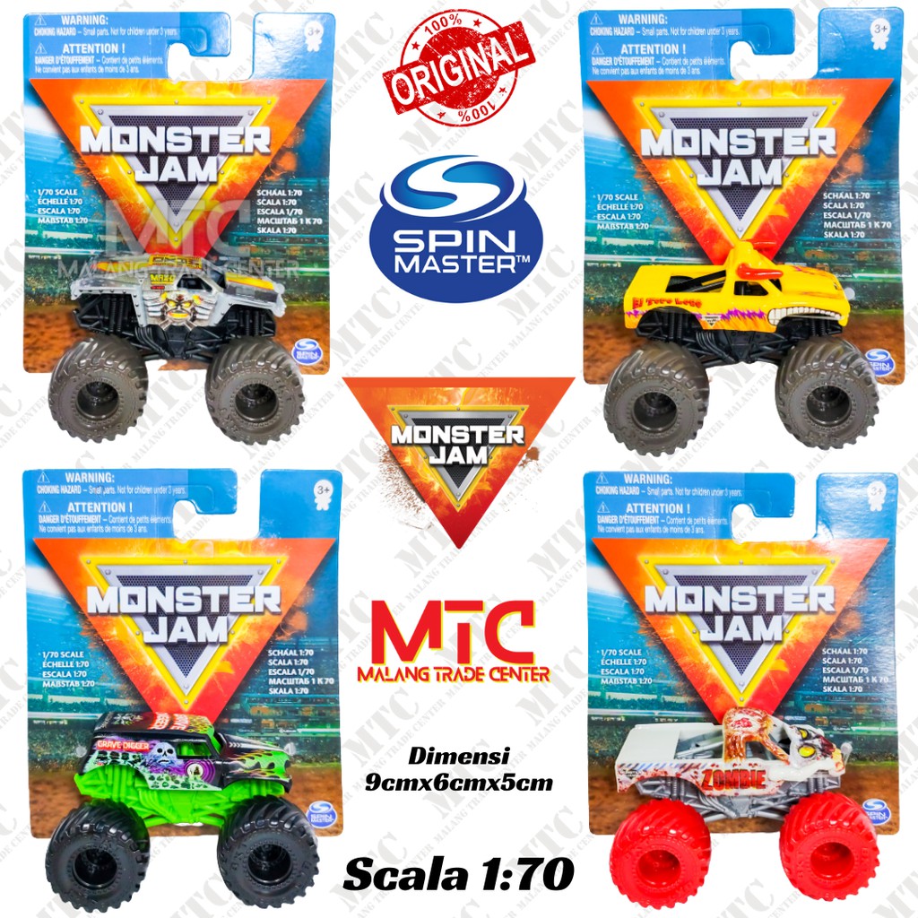 Mainan Mobil Truk Monster Jam Spin Master Skala 1:70