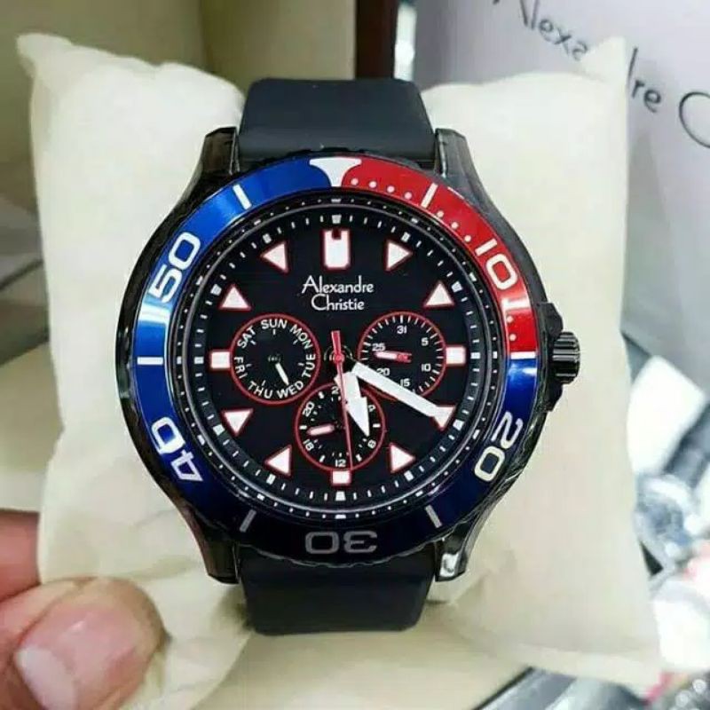 JAM TANGAN ALEXANDER CHRISTIE AC6531 TALI KARET ORIGINAL GARANSI 1TAHUN