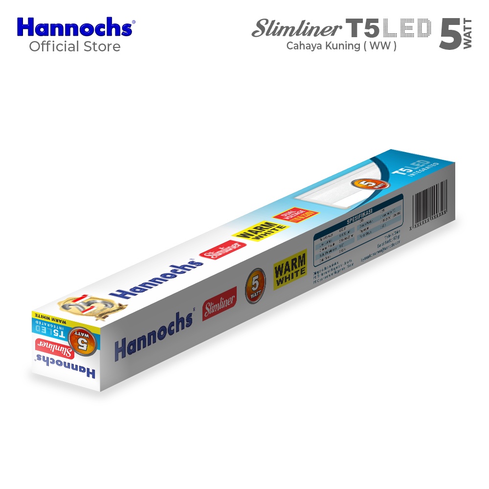 Hannochs Slimliner T5 LED 5 Watt Cahaya Kuning - Lampu Neon