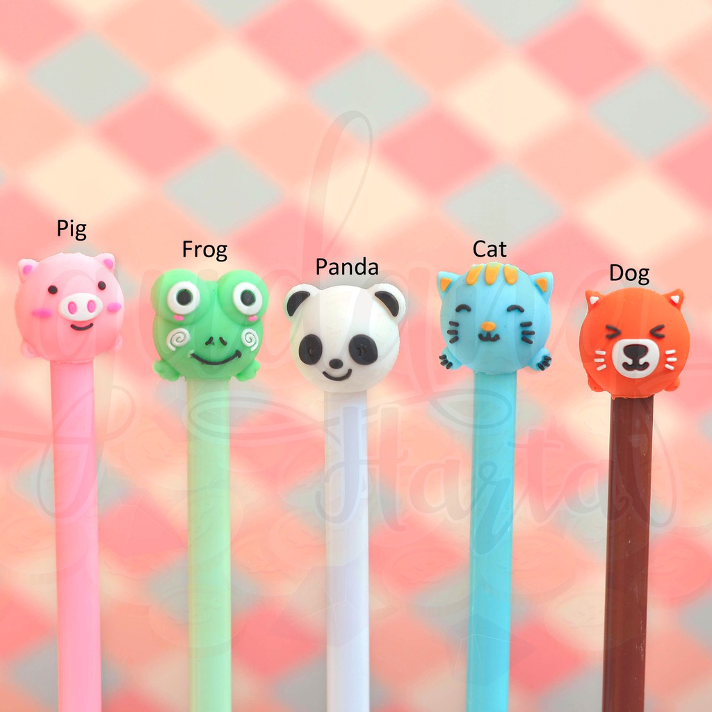 

Pulpen Panda Babi Anjing Kucing Cat Dog Frog Pena Gel Lucu Unik GH 307119