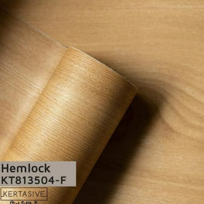 Kertasive motif kayu Deco PVC sheet stiker pelapis lemari/meja Hemlock