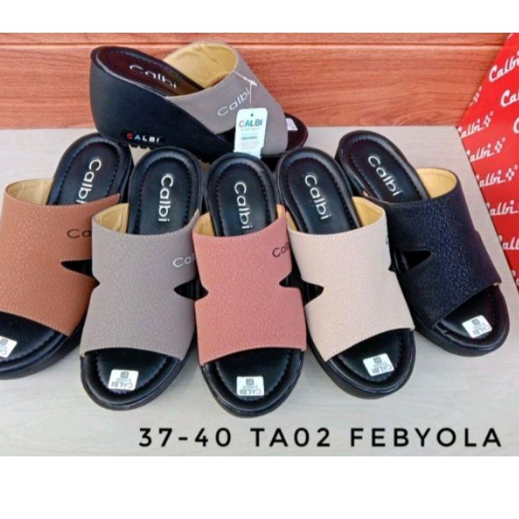 Keluaran Terbaru.. Sandal Calbi Terlaris-Sandal Wedges Wanita Model Terbaru
