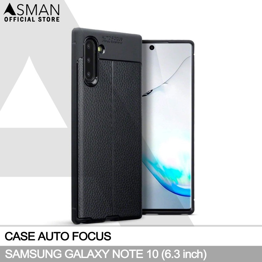 Auto Focus Samsung Galaxy Note 10 (6.3&quot;) | Soft Case Leather Premium - Hitam