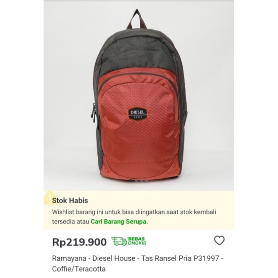 diesel house tas ransel original