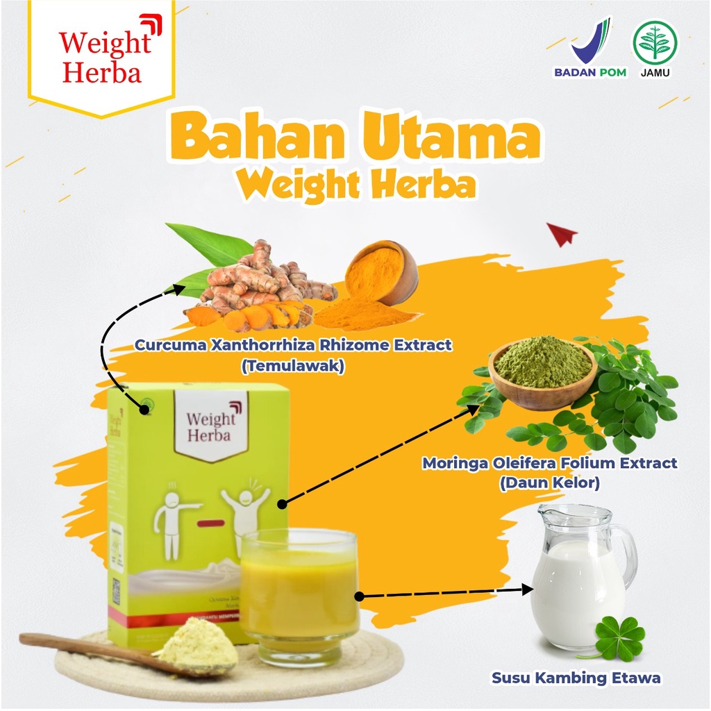 Terlaris WEIGHT HERBA Susu Penggemuk Badan Anak dan Dewasa Penambah Berat Badan Protein &amp; Kalori Tinggi