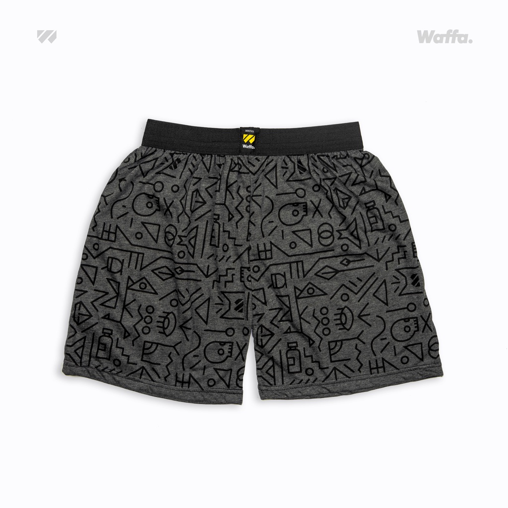 Celana Dalam Boxer Katun Waffa Sablon Motif Aztec Pattern