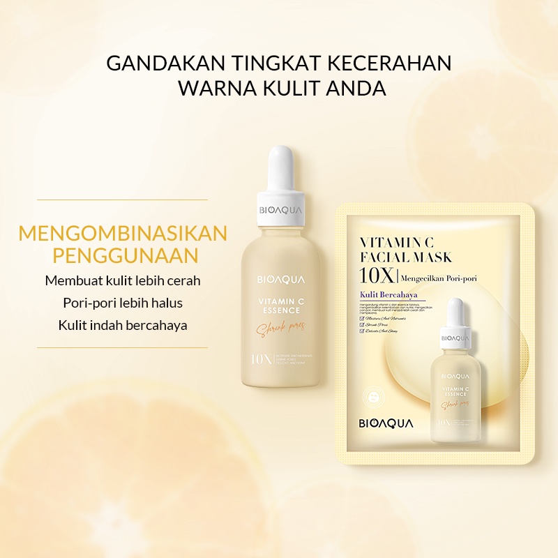 BUHOTEI Bioaqua 24K Gold Skin Care BPOM Skincare Paket Lengkap Whitening dan Brightening Essence Cream Skin Barrier & Gentle Cleanser & Exfoliating Toner & Hydrating Serum Skincare Untuk Kulit Berminyak Acnes Menghilangkan Bekas Jerawat Oil Control-3