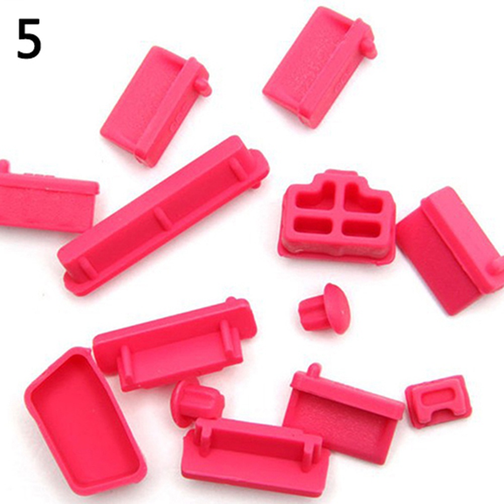 13pcs Plug Penutup Port Universal Bahan Silikon Anti Debu Untuk Laptop Notebook