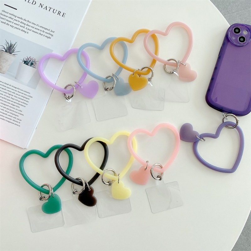 Tali Lanyard Gelang Gantungan Kunci / Handphone Anti Hilang Bahan Silikon Lembut