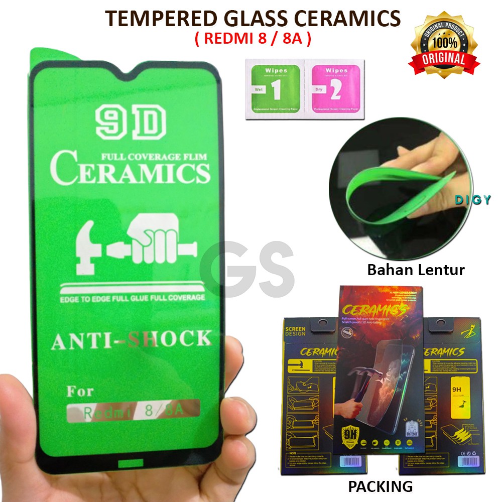 Ceramic Full REDMI NOTE 9  NOTE 9 PRO  7A  8 8A  NOTE 8 Tempered Flexibel Anti Pecah