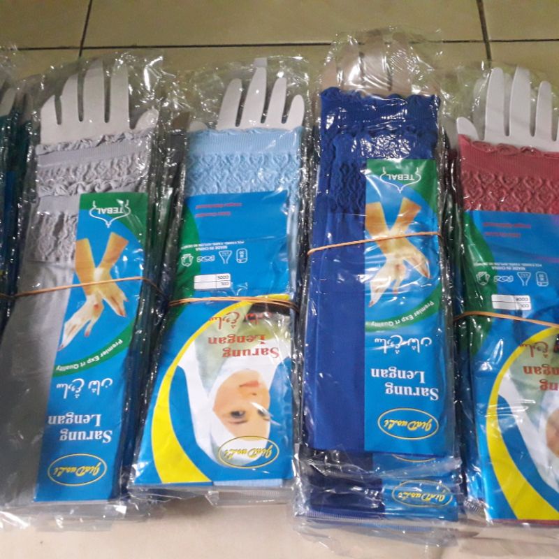 Manset Tangan Wanita Panjang Kerut Hijab Tipis, Handsock Muslimah Deker Lengan Cewek, Sarung Lengan