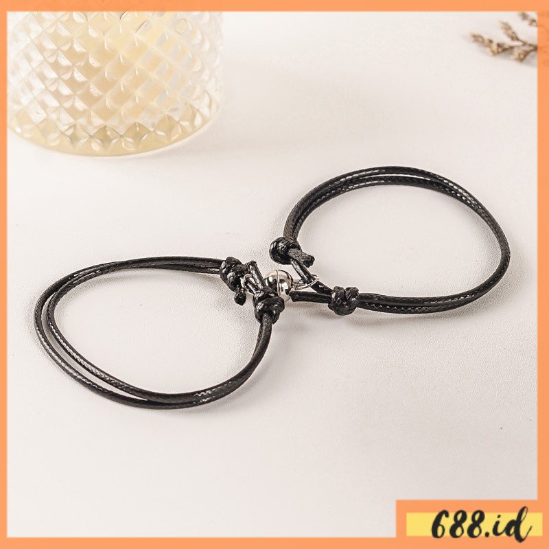 Gelang Couple Magnet 2Pcs Pasangan Sahabat Pria &amp; Wanita Bestie Kekinian GL 39