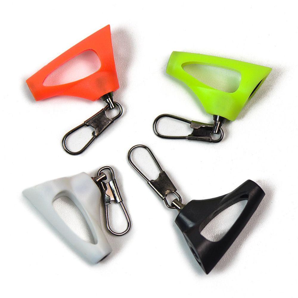 Preva 4pcs Fishing Sinker Slip Clip Hook Air Asin Stabil 4warna Snap Bening