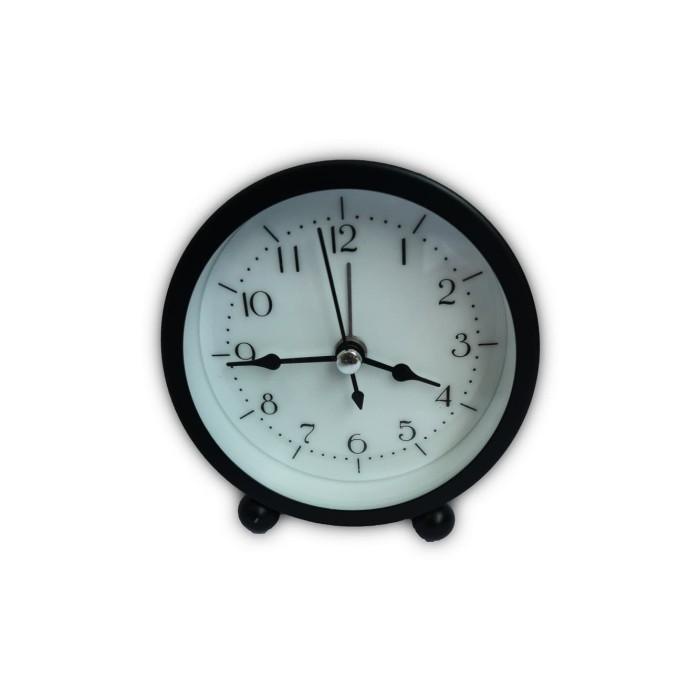 Sirene Alarm Clock Mini Hitam / Jam Alarm Anak / Jam Alarm Weker