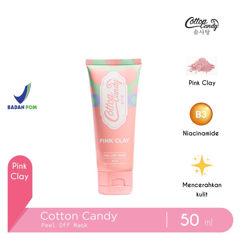 COTTON CANDY Pink Clay Peel Off Mask 50 ml