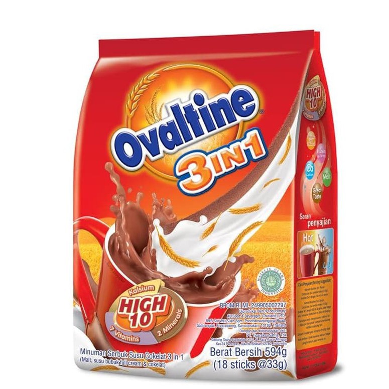 

Ovaltine 3 in 1 Susu Bubuk 33 gr x 18 sachet