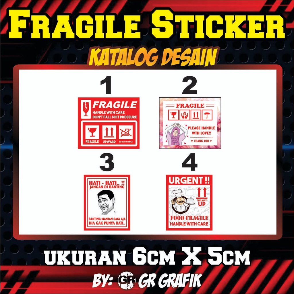 

Stiker Fragile/Stiker Pecah Belah/Stiker fragile murah