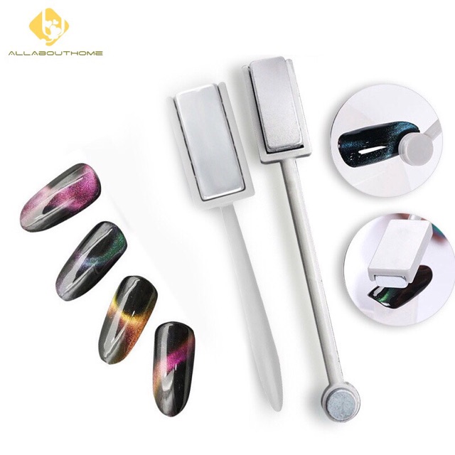 Magnet Persegi Bunga 2 Sisi Nail Art Kutek Gel/ Cat eye magnet