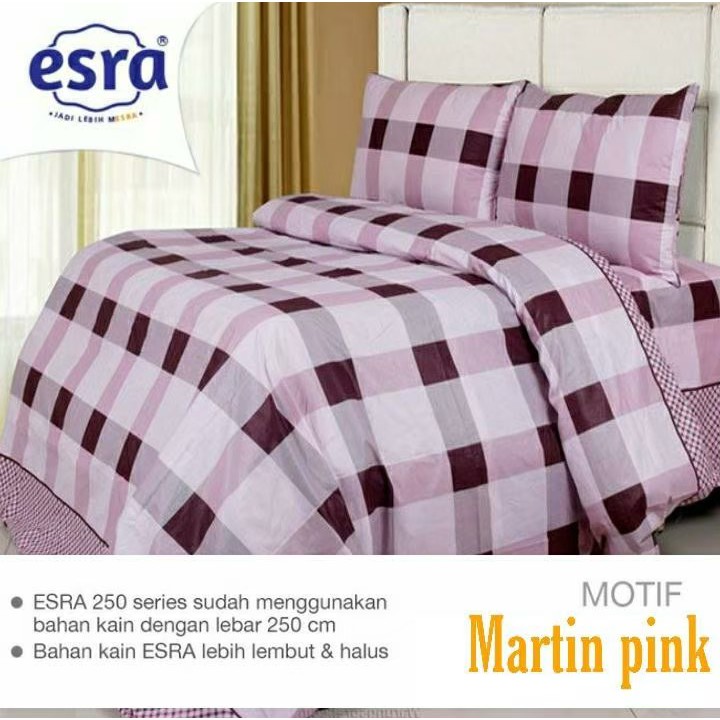 SPREI BEDCOVER KATUN ESRA MARTIN PINK