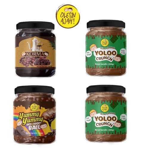 

SALE 4Pcs Selai Yoloo + Korma + Yummy Yummy - OlesinAjah - Homemade