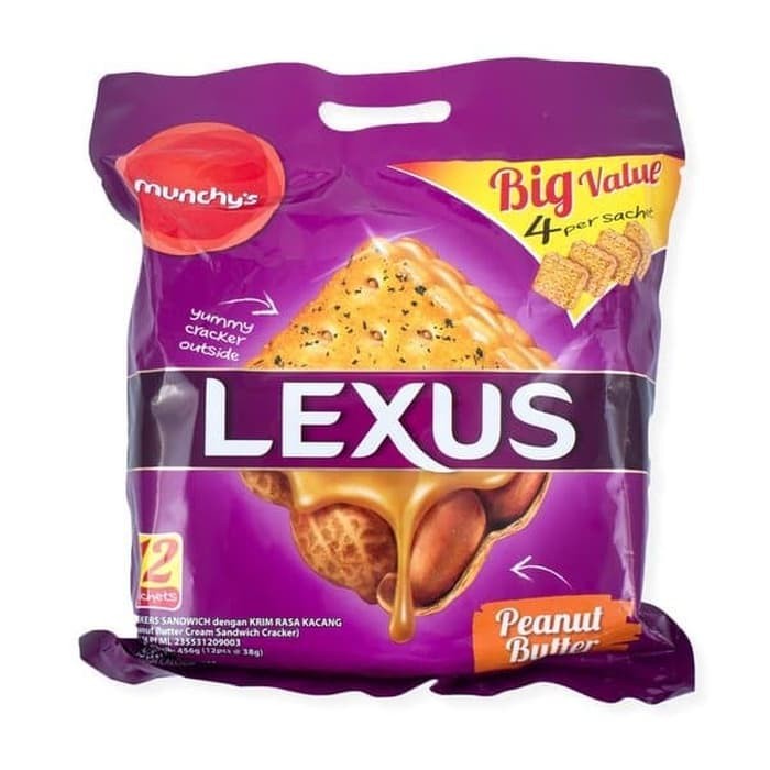 

Lexus Sandwich Cracker Peanut Butter 456Gr