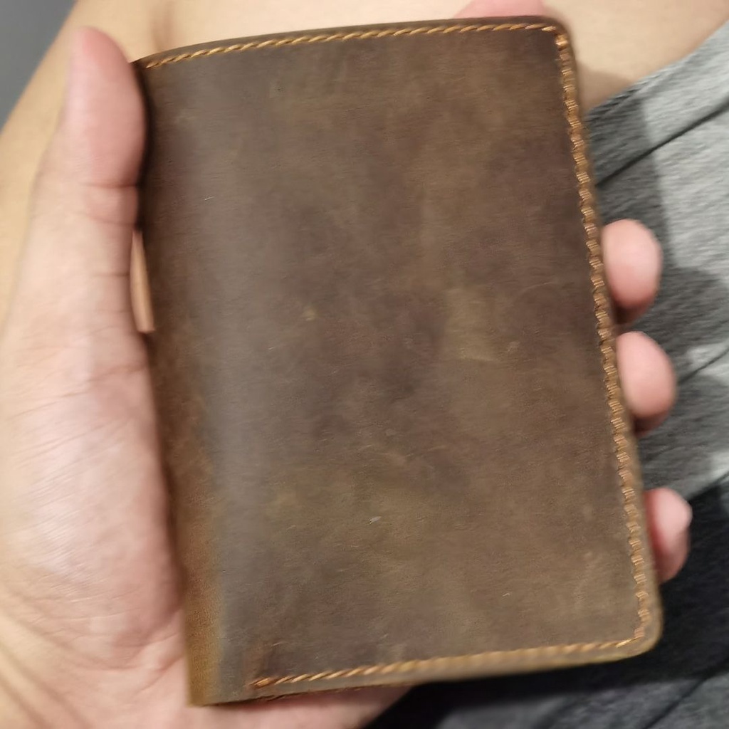 Dompet Kulit asli Berdiri crazy horse free custom nama type axie