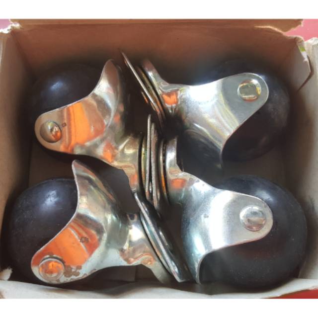 Roda etalase  Roda karet  Roda lemari roda nilon 1set