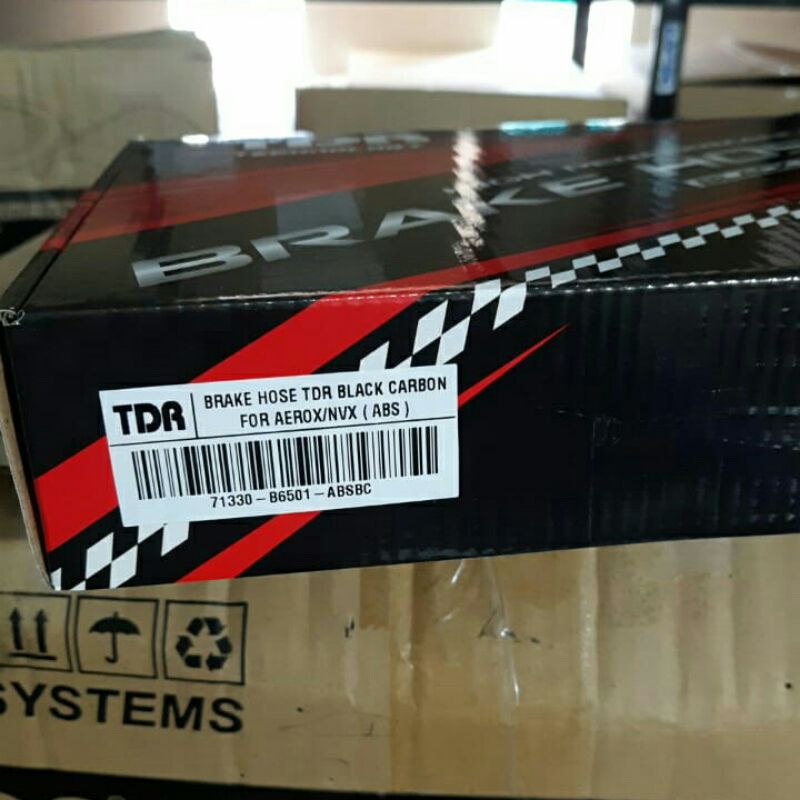 Kabel Rem Yamaha Aerox 155 ABS Black Carbon / Brake Hose Yamaha Aerox 155 (ABS) TDR Racing