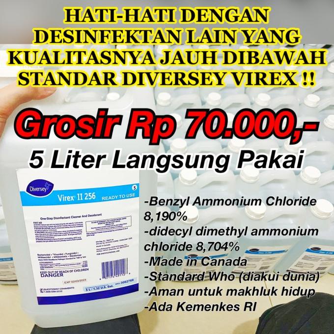 Termantab] Disinfektan Diversey 5 Liter Virex II 256