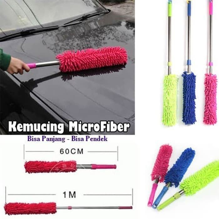 Kemoceng Microfiber Cendol Panjang Pendek Extendable Duster Microfiber