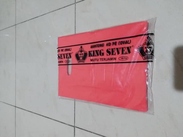 Kantong plastik oval handle polos 20 x 30